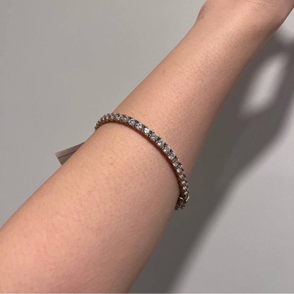 NEW Gold Diamond Tennis Bracelet